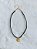 Colar Choker de Camurça Pingente Flor e Pérola - Imagem 3