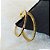 Brinco Argola Zircônias Negras Folheado à Ouro 18K - Imagem 1