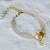 Conjunto Colar Brinco Pulseira e Anel de Quartzo Rosa - Imagem 3