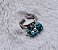 Conjunto Brinco e Anel Pedras Turquesa - Imagem 6