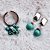 Conjunto Brinco e Anel Pedras Turquesa - Imagem 1