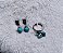 Conjunto Brinco e Anel Pedras Turquesa - Imagem 5