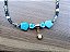 Colar Choker Cristais Pingente Pérola - Imagem 2