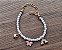 Pulseira Infantil de Pérolas Pingentes Borboleta Coroa e Arco Íris - Imagem 6
