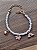 Pulseira Infantil de Pérolas Pingentes Borboleta Coroa e Arco Íris - Imagem 4