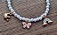Pulseira Infantil de Pérolas Pingentes Borboleta Coroa e Arco Íris - Imagem 2