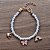 Pulseira Infantil de Pérolas Pingentes Borboleta Coroa e Arco Íris - Imagem 3