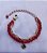 Pulseira Pedras Cornalina Corrente e Pingente Trevo 4 Folhas - Imagem 3