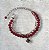 Pulseira Pedras Cornalina Corrente e Pingente Trevo 4 Folhas - Imagem 2