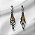 Maxi Brinco Ouro Envelhecido Pedra Amarela e Strass - Imagem 1