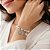 Pulseira de Pérola Feminina com Pingentes Fé, Anjo e Coração Prateada | Coleção Fé - Imagem 1