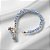 Pulseira de Cristais Azul com Pingente Nossa Senhora Aparecida e Estrela | Coleção Fé - Imagem 1