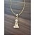 Colar de Corrente Dourada Pingente Nossa Senhora Aparecida com Pérola - Imagem 3