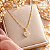 Colar com Pingente de Coração com Zircônias Folheado a Ouro 18K - Imagem 1
