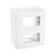 Caixa de sobrepor  75X50X95 - 02 Postos Separados  com Suporte - Cor Branca - SLEEK - Imagem 1