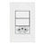 Interruptor Simples (02)  10A-250V + 01 Tomada 2P+T 20A-250V - 4X2 - Branco - INFINITI - Imagem 1