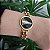 Pulseira Correntaria Dourada Nossa Senhora Aparecida (resina preta) folheado em ouro - Imagem 4