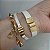 Mix de Pulseiras Douradas ( correntaria + courino Branco) - Tudo Posso Mod1 - Imagem 2