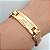 Pulseira Dourada (courino Bege) Livrai-Me do Mal - Imagem 1