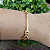 Pulseira placa lisa fina (couro Marrom) Fechamento imã folheado em ouro - Imagem 1