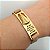 Pulseira (courino Bege) Nossa Senhora Aparecida Folheado em ouro - Imagem 1