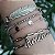 Pulseira Correntaria P com design de elos quadrados folheado em Ródio ( prateado) Itália - Imagem 3