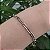 Pulseira Correntaria P com design de elos quadrados folheado em Ródio ( prateado) Itália - Imagem 1