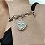 Pulseira correntaria elos redondos G Medalha de São Bento folheado em ródio ( prateado) - Imagem 1