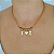 Colar amor incondicional mãe (resina preta)  1 menino e 1 menina( casal) folheado em ouro 45 cm - Imagem 2