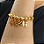 Bracelete Fixo Liso com pingentes letras MAE E 1 MENINO ( filho) Folheado em ouro - Imagem 1