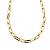 Colar correntaria G formato quadrado ( Italia) 45 cm folheado em ouro - Imagem 1