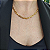 Conjunto - Colar correntaria Italia ( elos quadrados) G 40 cm folheado em ouro - Imagem 4