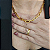 Conjunto - Colar correntaria Italia ( elos quadrados) G 40 cm folheado em ouro - Imagem 3