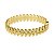 Bracelete fixo com detalhes de folhas folheado em ouro Lucia ( serve do 15/17,5 cm) - Imagem 1