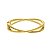 Bracelete com detalhes lisos e texturizados Folheado em ouro  (Tamanho único - serve de 15 a 17 cm) - Imagem 1