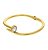 Bracelete Dourado Prego com strass folheado em ouro ( serve de 16 a 18 cm) - Imagem 2