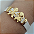 Pulseira Filhos Courino BRANCO com casal filhos ( menino e menina)acabamento folheado em ouro - Imagem 1