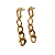 Brincos correntaria luxuoso Clarissa  Folheado em ouro - Imagem 1