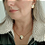 Colar correntaria elos com pingente chapa lisa folheado em ouro - Imagem 2
