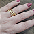 Anel com detalhes de correntes folheado a ouro - Imagem 2