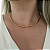 Colar com aro fixo liso ondulado folheado em ouro - Imagem 1