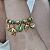 Pulseira Dourada Berloqueira com pingentes marítimos (courino verde) folheado em ouro - Imagem 2