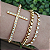 Pulseira Correntaria com placa de cruz com detalhes em strass folheado em ouro ( P, M ou G) - Imagem 3