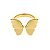 Anel  formato borboleta folheado em ouro (Dedo 19) - Imagem 2