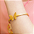 Bracelete Articulado com detalhe  de borboleta folheado em ouro  ( serve até pulso 18 cm) - Imagem 1