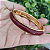 Bracelete Articulado com detalhe de resina Marsala ( bordô) folheado em ouro ( serve até pulso 18 cm) - Imagem 1
