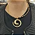 Pingente formato espiral folheado em ouro - Imagem 2