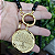 Colar com esferas pretas ( resinas)  longo e pingente árvore da vida com dizeres folheado em ouro ( 60 cm) - Imagem 1