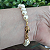 Pulseira pérolas com passador Nossa Senhora Aparecida folheado em ouro - Imagem 2