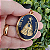 Pingente Nossa Senhora Aparecida  Resina azul Grande  folheado em ouro - Imagem 1